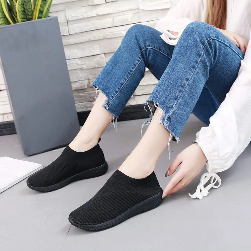 Sneakers for Women Walking Shoes Non Slip Lightweight Slip On Shoes Women Casual Shoes Dressy Casual White Platform Sneakers Slip On Tennis Shoe White Loafers