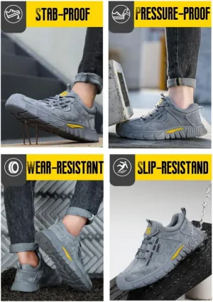 Steel Toe Cap Trainers Men Women Safety Trainers Lightweight Breathable Non-Slip Work Shoes Safety Boots Construction Industrial Sneakers