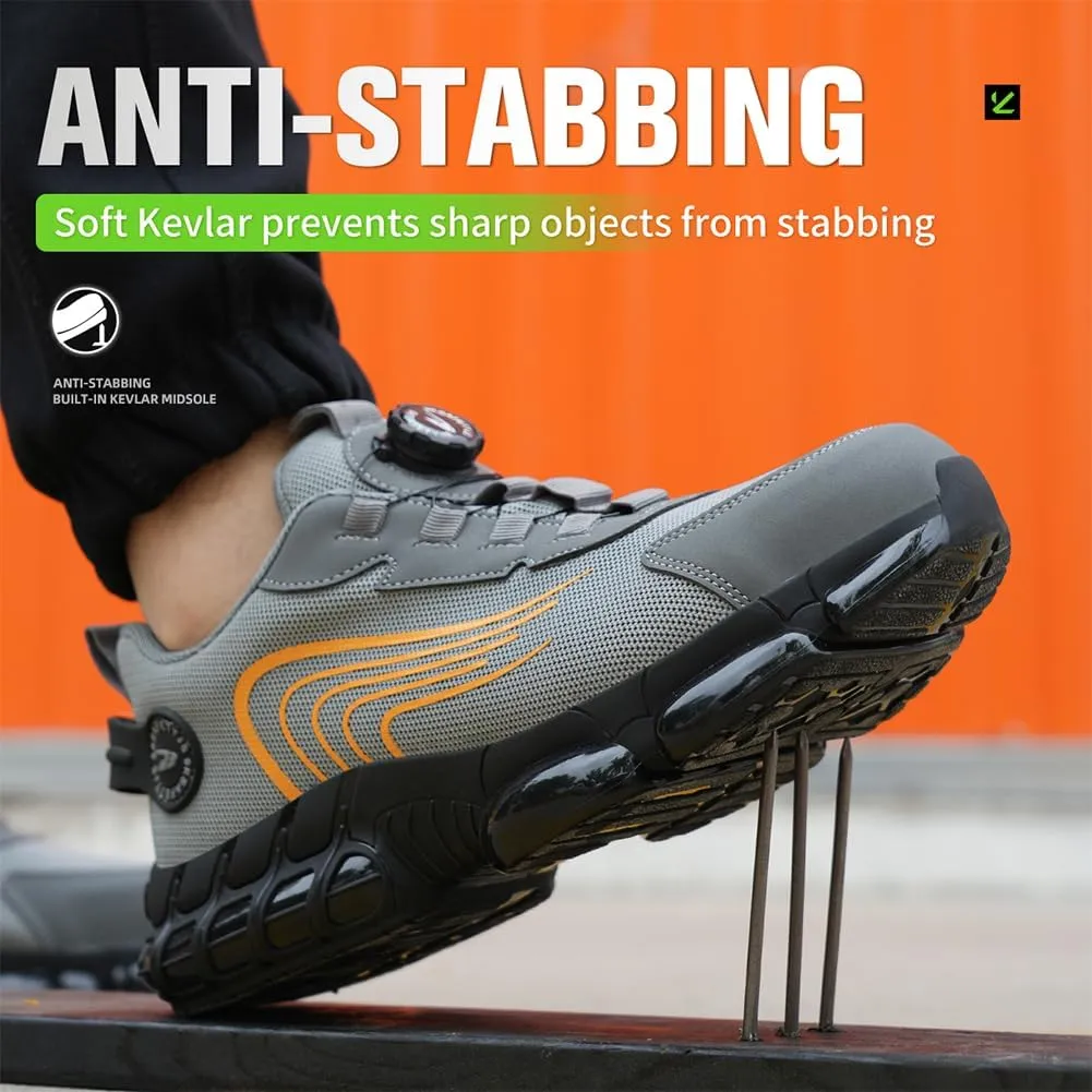 Steel Toe Shoes for Men Women Prestivos Shoes Safety Shoe Steel Toe Power Trainers Anti-Slip Lightweight Comfortable Puncture Proof Sneakers