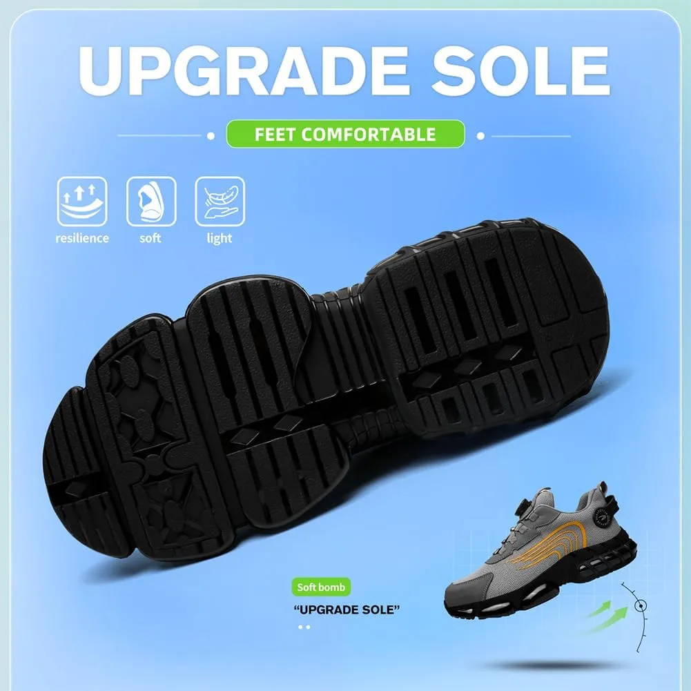 Steel Toe Shoes for Men Women Prestivos Shoes Safety Shoe Steel Toe Power Trainers Anti-Slip Lightweight Comfortable Puncture Proof Sneakers