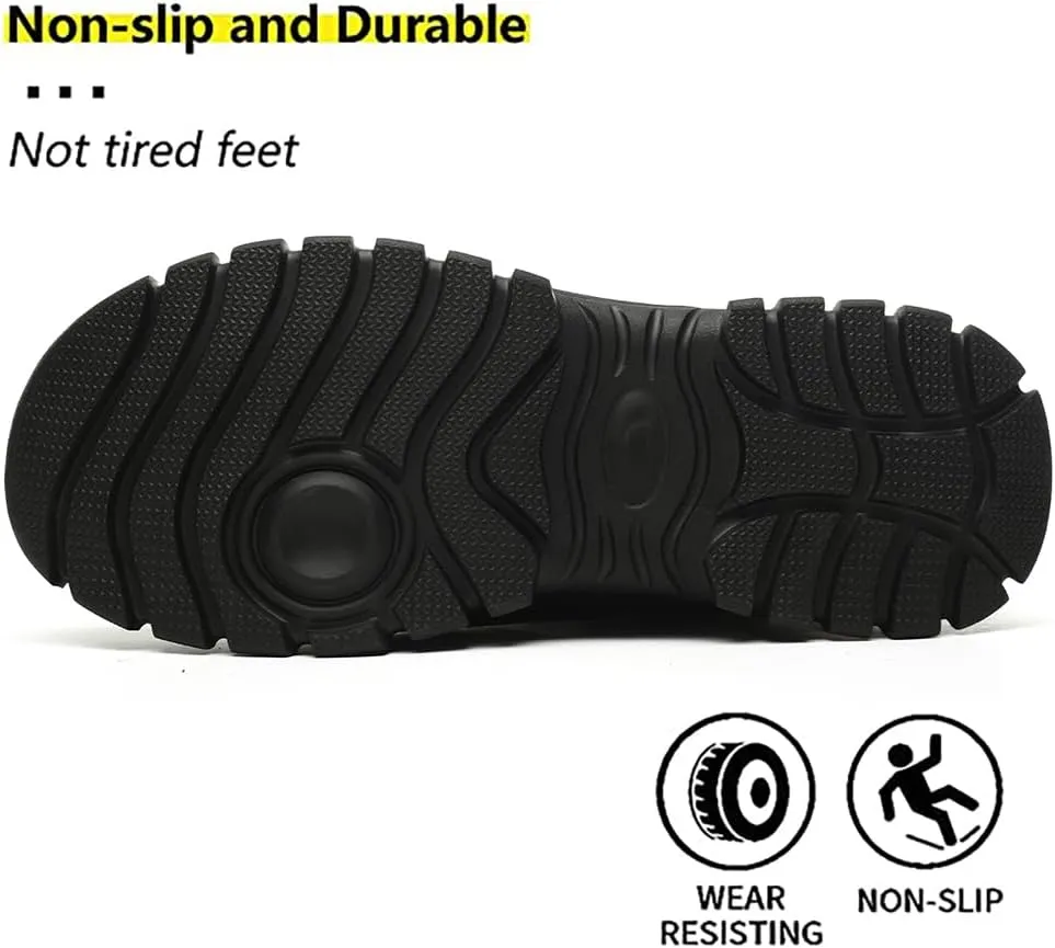 Steel Toe Work Shoes for Men Women Lightweight Comfortable Waterproof Industrial & Construction Fireproof Safety Boots