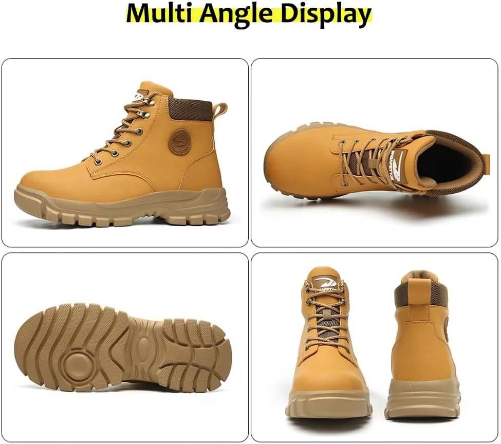 Steel Toe Work Shoes for Men Women Lightweight Comfortable Waterproof Industrial & Construction Fireproof Safety Boots