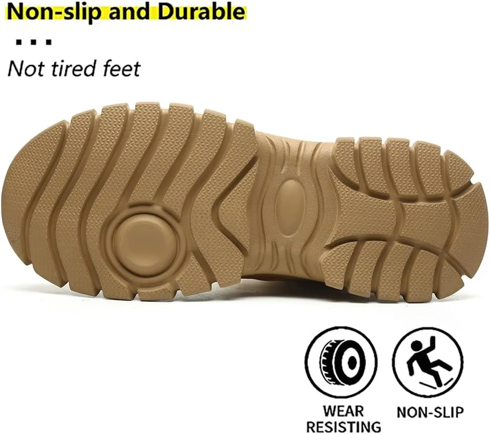 Steel Toe Work Shoes for Men Women Lightweight Comfortable Waterproof Industrial & Construction Fireproof Safety Boots