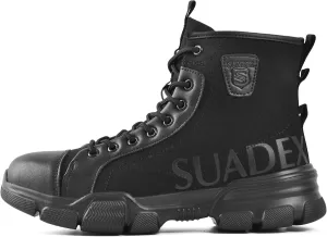 SUADEX Steel Toe Boots for Men Women Waterproof Arch Support Work Construction Indestructible Safety Boots