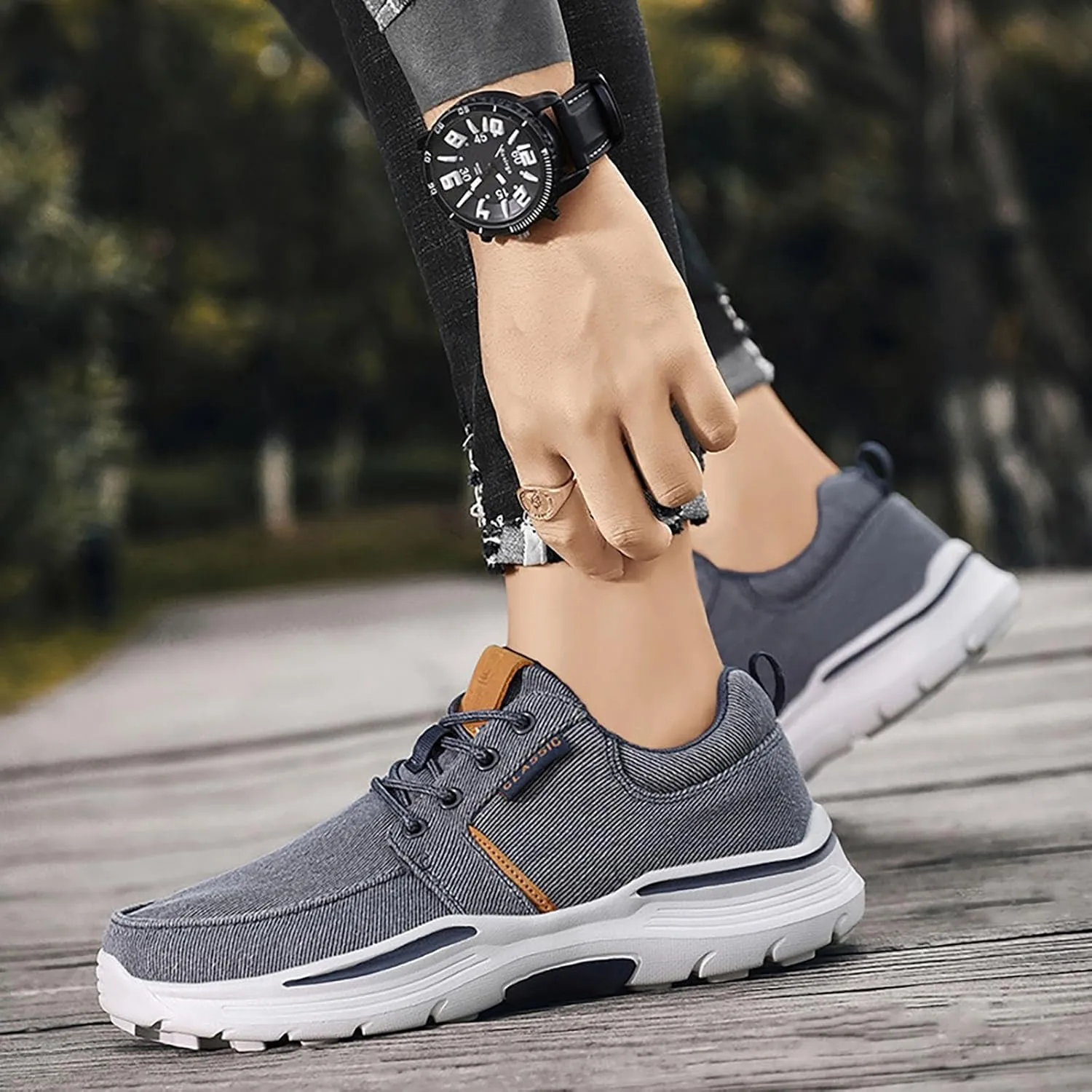 Tennis Shoes Men Boots Shoes Dressy Casual White Platform Sneakers Ladies Walking Tennis Slip on Lightweight White Tennis Shoe Cross Trainer Shoe