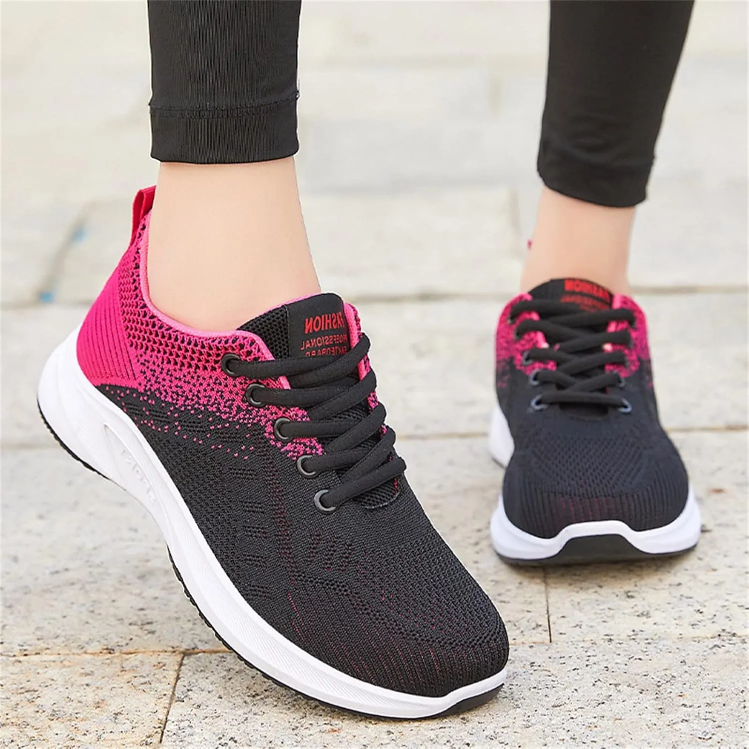 Tennis Shoes Womens Lightweight Comfortable Lace up Womens Running Shoes Breathable Men's Casual Shoes Black Sneakers Steel Toe Tennis Shoe Cross Trainer Shoe
