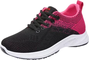 Tennis Shoes Womens Lightweight Comfortable Lace up Womens Running Shoes Breathable Men's Casual Shoes Black Sneakers Steel Toe Tennis Shoe Cross Trainer Shoe