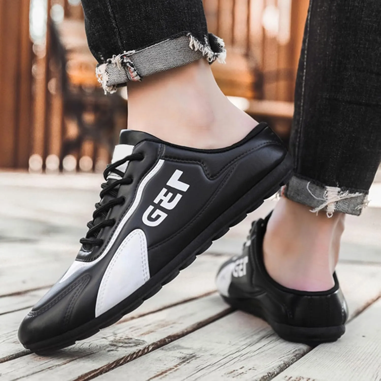 Tennis Walking Shoes Spring New Men's Shoes Lazy Slip Ons and Half Slippers Foreign Trade Men's Casual