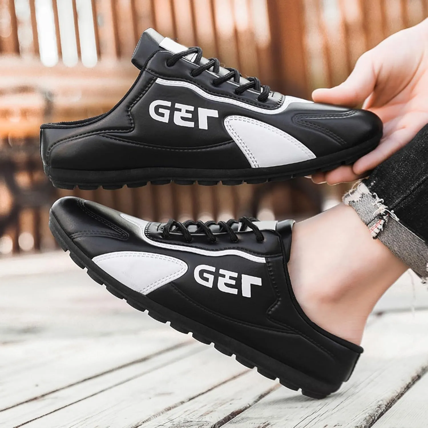 Tennis Walking Shoes Spring New Men's Shoes Lazy Slip Ons and Half Slippers Foreign Trade Men's Casual