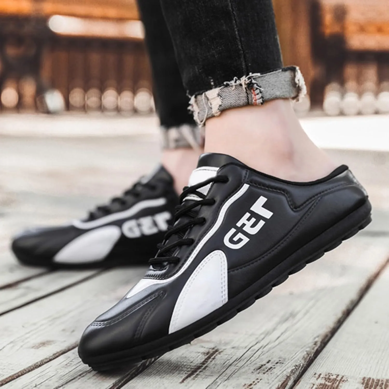 Tennis Walking Shoes Spring New Men's Shoes Lazy Slip Ons and Half Slippers Foreign Trade Men's Casual