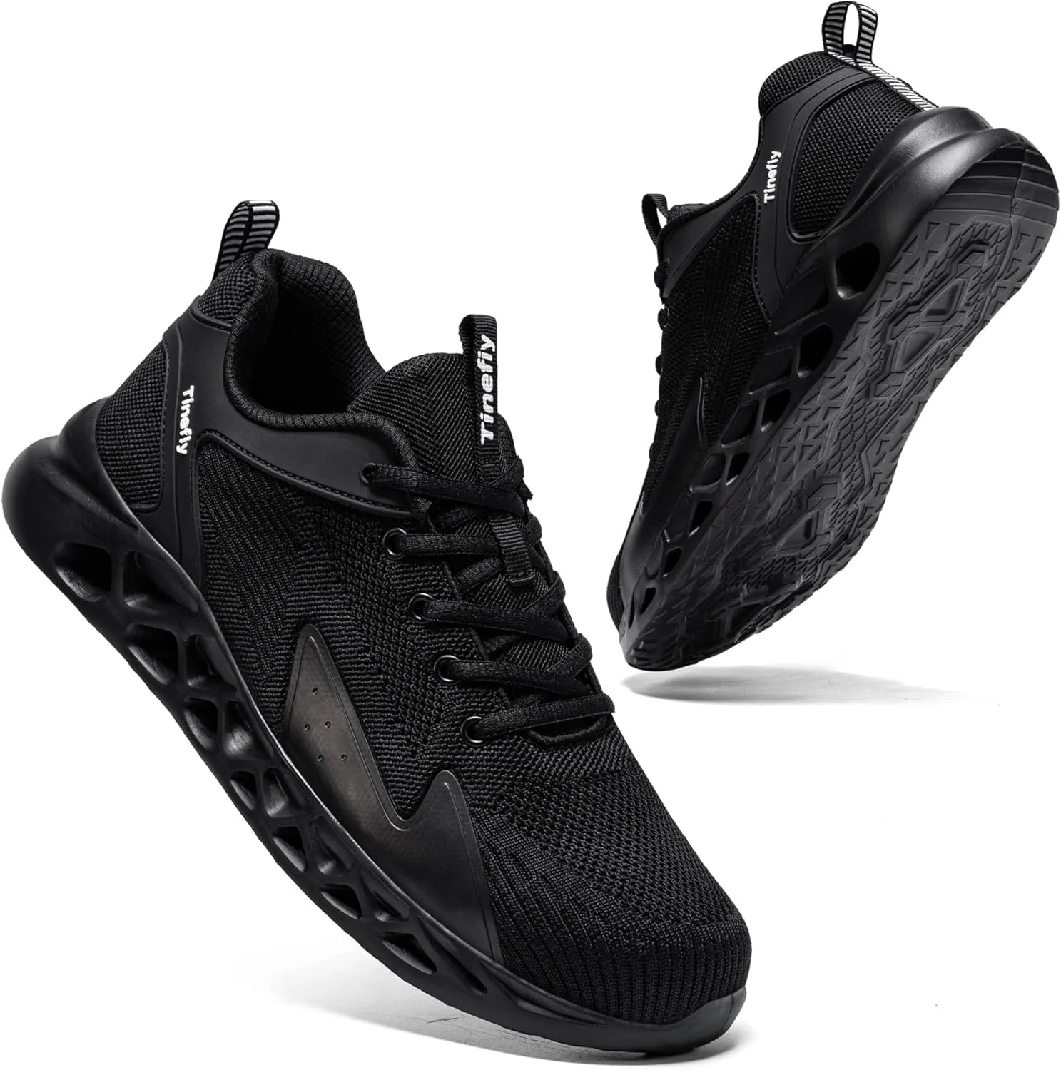 Tinefiy Steel Toe Shoes for Women Lightweight Comfortable Slip Resistant Safety Work Sneakers Composite Toe Indestructible Shoe