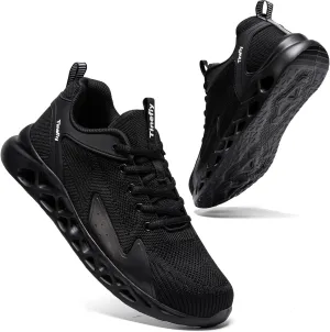 Tinefiy Steel Toe Shoes for Women Lightweight Comfortable Slip Resistant Safety Work Sneakers Composite Toe Indestructible Shoe