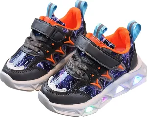 Toddler Boys Girls Light Up Shoes, Lightweight Breathable Anti-Slip, Led Flashing Sport Sneakers Best Gift