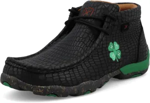 Twisted X Youth 4-H Black and Kelly Green Chukka Driving Moc