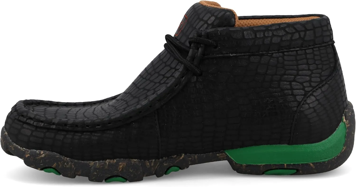 Twisted X Youth 4-H Black and Kelly Green Chukka Driving Moc