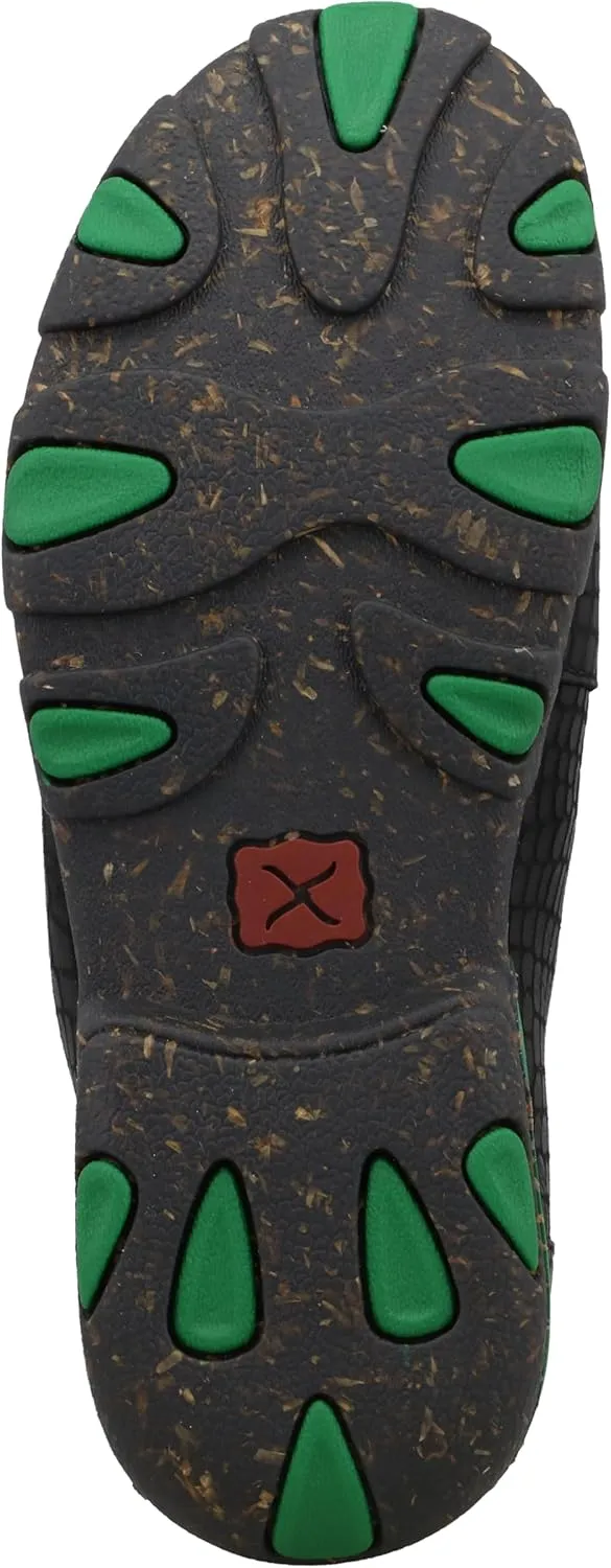 Twisted X Youth 4-H Black and Kelly Green Chukka Driving Moc