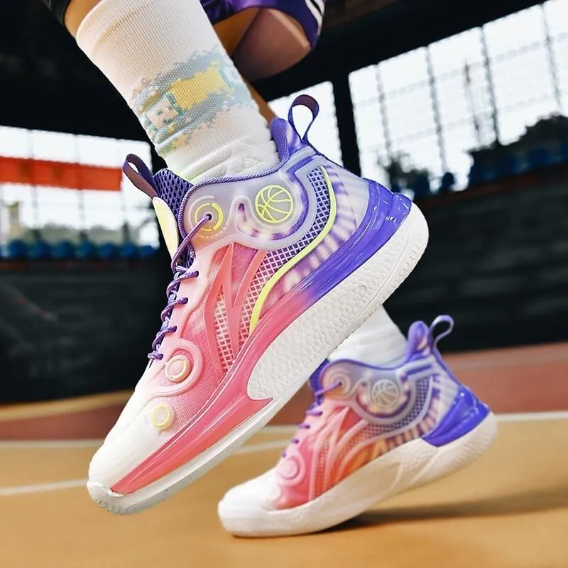 Unisex Basketball Shoes are Breathable Non Slip Wear-Resistant Fashionable Sports Training Boots