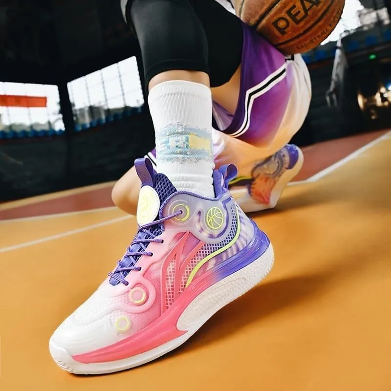Unisex Basketball Shoes are Breathable Non Slip Wear-Resistant Fashionable Sports Training Boots