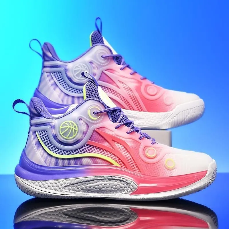 Unisex Basketball Shoes are Breathable Non Slip Wear-Resistant Fashionable Sports Training Boots