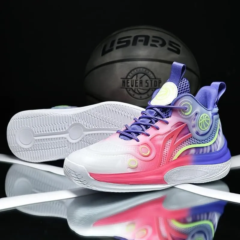 Unisex Basketball Shoes are Breathable Non Slip Wear-Resistant Fashionable Sports Training Boots