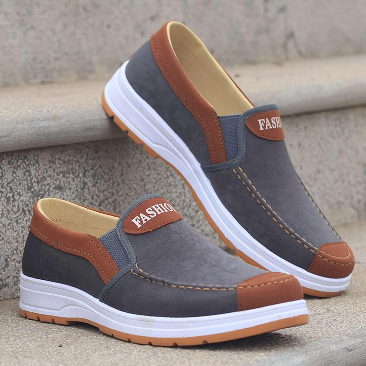 Walking Shoes Tennis Comfortable Fashion All Season Men Casual Shoes Flat Bottom Non Slip Cloth Colorblock Comfortable