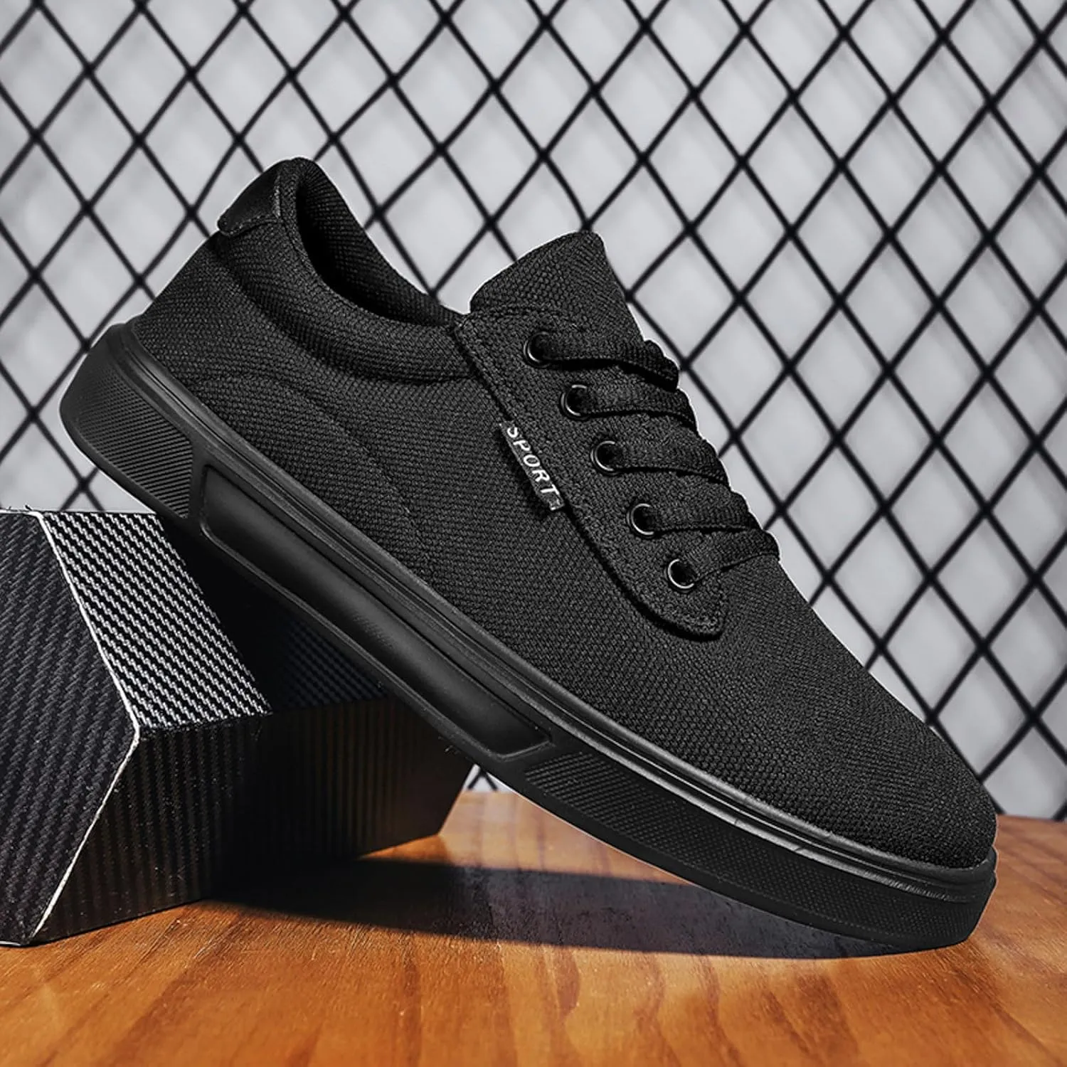 Walking Shoes Tennis Comfortable Men Casual Shoes Fashionable and Simple Solid Color New Pattern Flat Bottomed