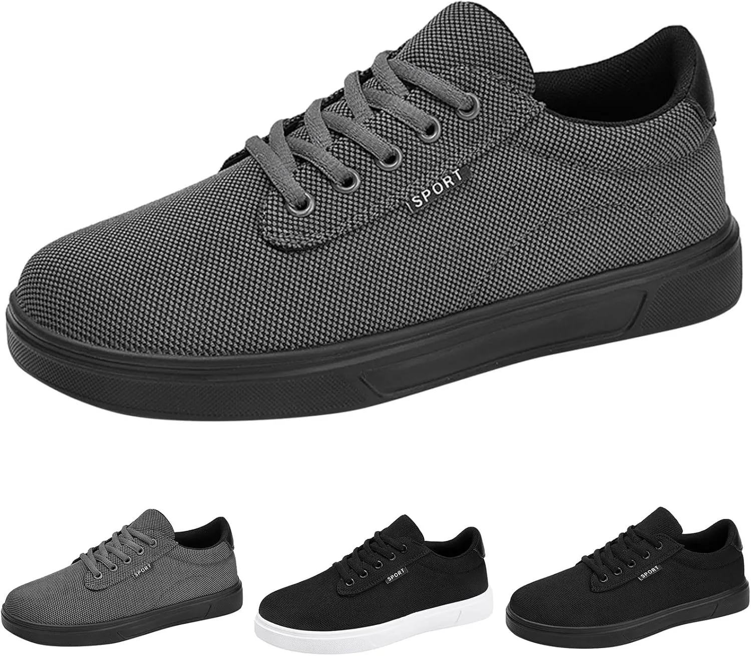Walking Shoes Tennis Comfortable Men Casual Shoes Fashionable and Simple Solid Color New Pattern Flat Bottomed