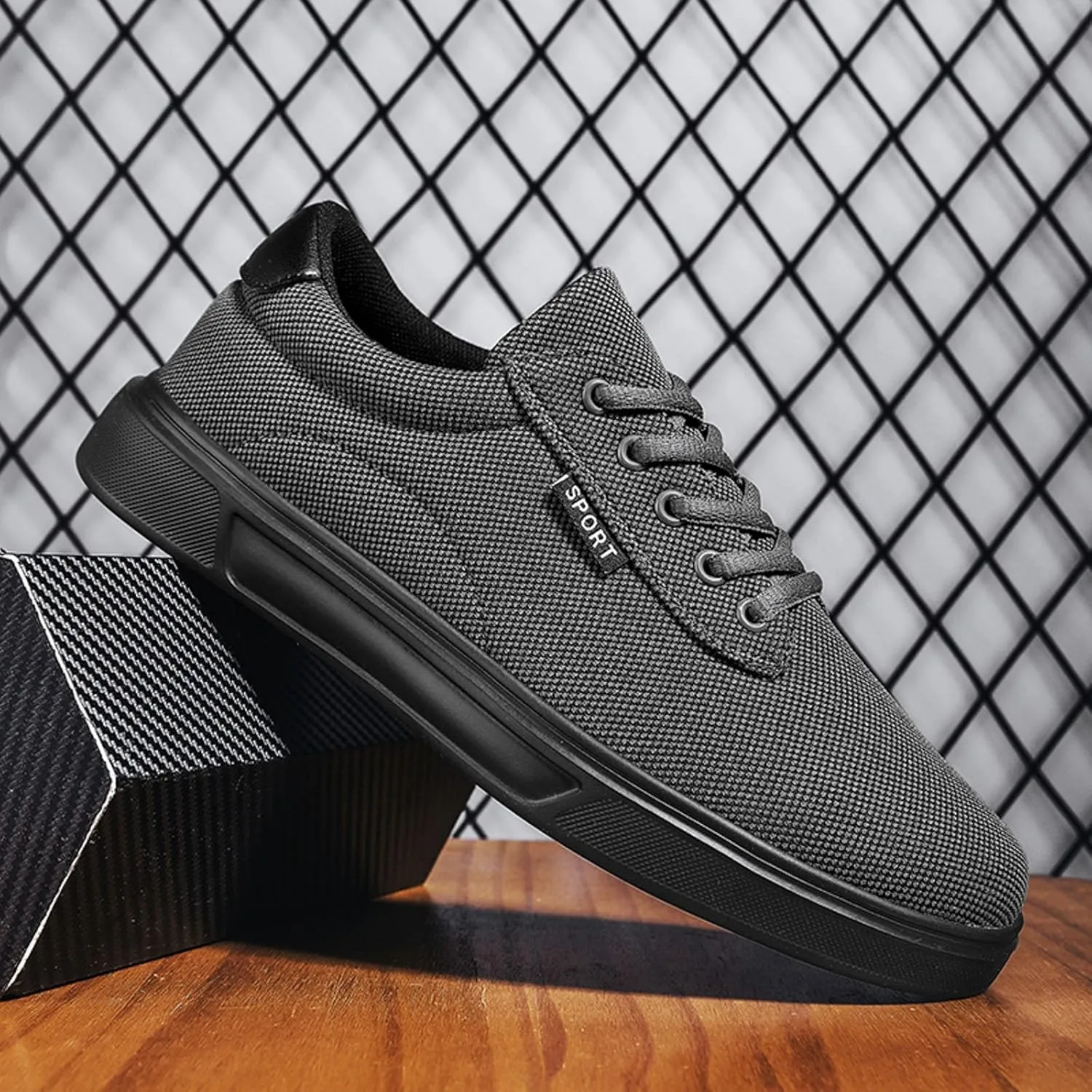 Walking Shoes Tennis Comfortable Men Casual Shoes Fashionable and Simple Solid Color New Pattern Flat Bottomed
