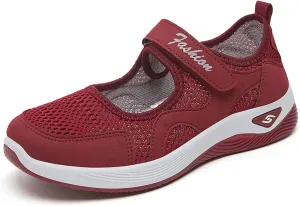 Walking Shoes Women Slip On Diabetic Foam Shoes Adjustable Working Nurse Shoe Lightweight Breathable Flat Outdoor Comfort Casual Fashion Sneakers with Arch Support