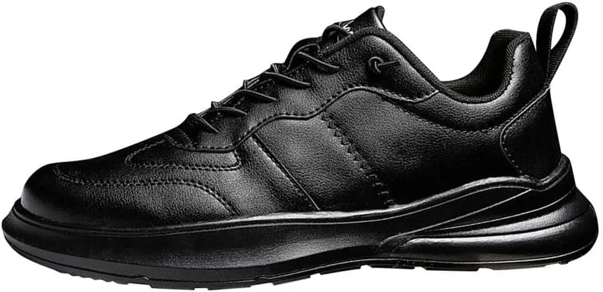 White Running Shoes Men Comfy Lace up Road Walking Sneakers Sports Athletic Workout Gym Shoe Breathable Fashion