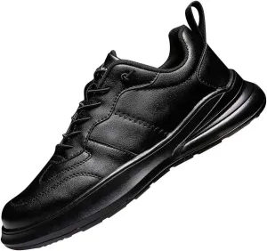 White Running Shoes Men Comfy Lace up Road Walking Sneakers Sports Athletic Workout Gym Shoe Breathable Fashion