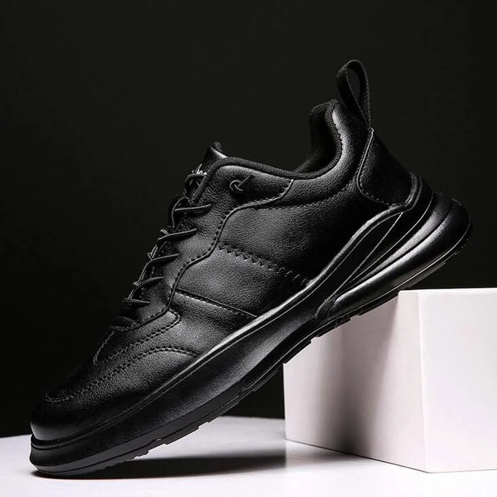 White Running Shoes Men Comfy Lace up Road Walking Sneakers Sports Athletic Workout Gym Shoe Breathable Fashion