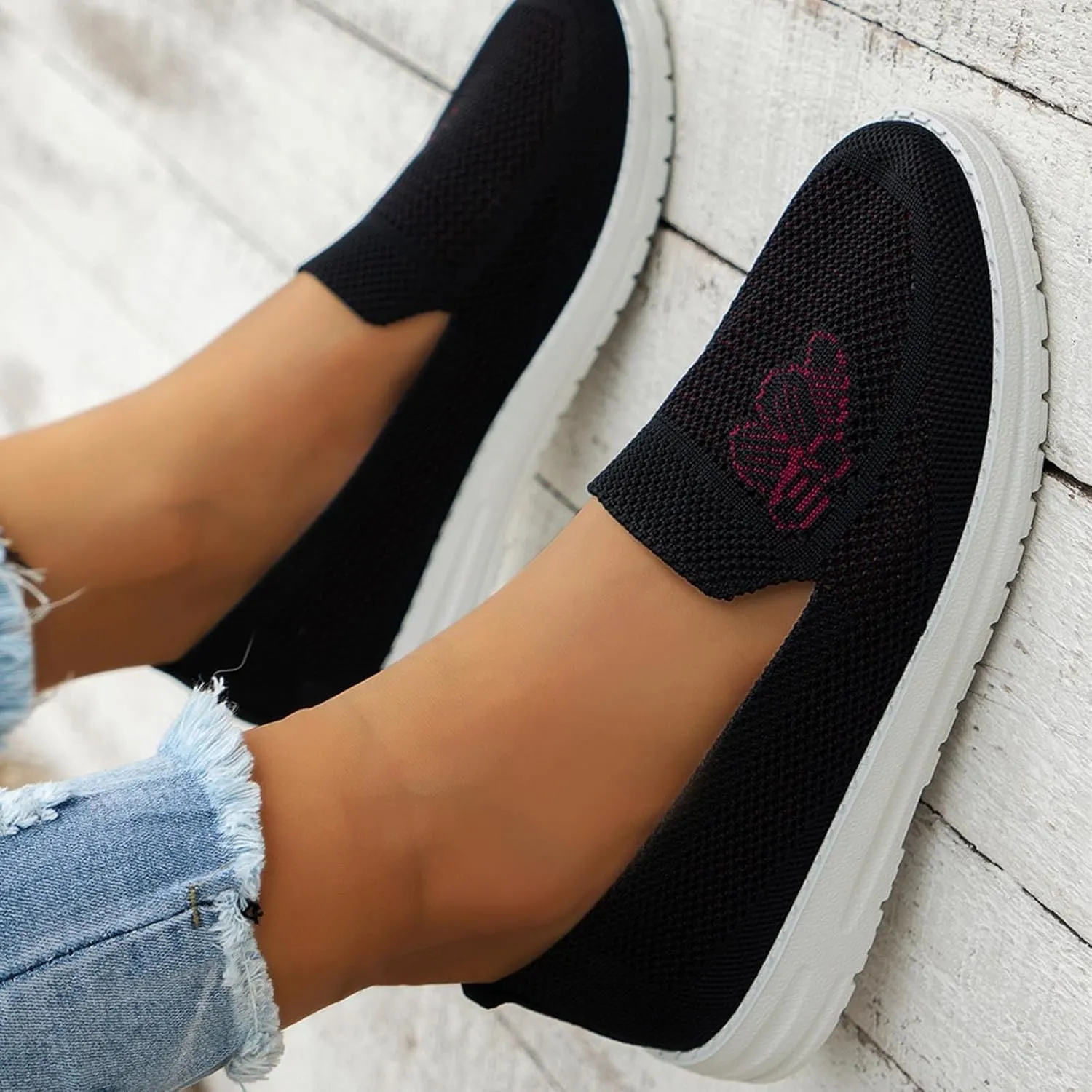 White Running Sneakers for Women 2023 Cute Black Sneakers for Women Comfortable Womens Slip On Shoes Size 8 Wide Womens Black Slip On Sneakers 8.5 Zapatos Especiales para Juanetes De Mujer