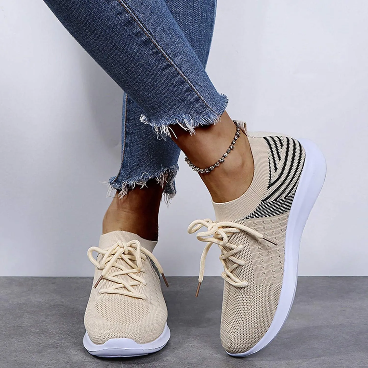 White Running Sneakers for Women 2023 Zapato Ortopedico Con Arco para Mujer Stylish Travel Walking Shoes for Women 2023 Stylish Platform Sneakers for Women 2023 Women Walking Shoes with Arch Support