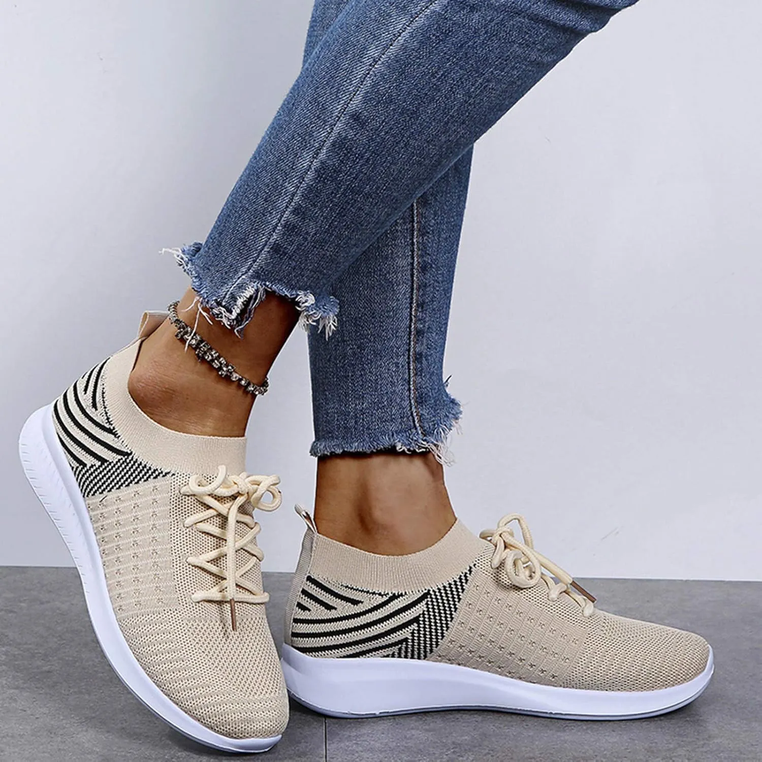 White Running Sneakers for Women 2023 Zapato Ortopedico Con Arco para Mujer Stylish Travel Walking Shoes for Women 2023 Stylish Platform Sneakers for Women 2023 Women Walking Shoes with Arch Support