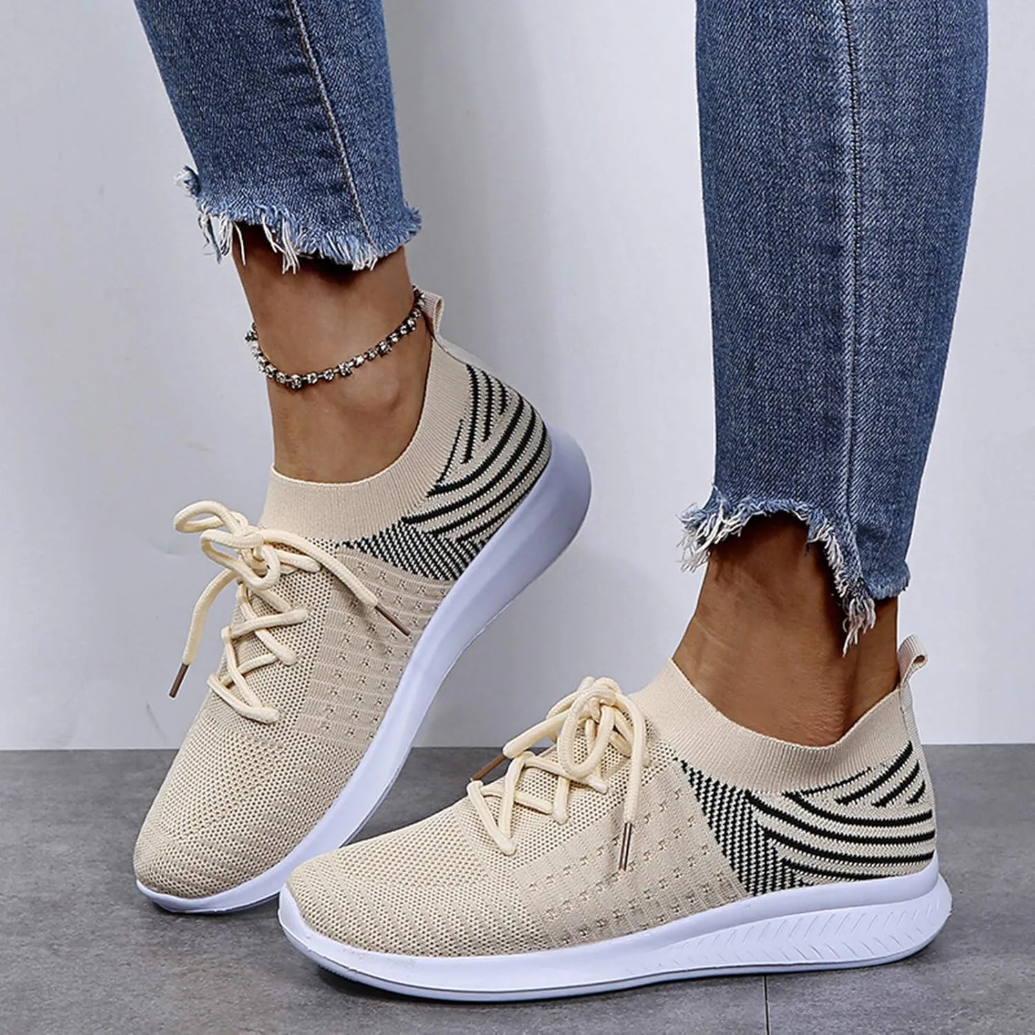 White Running Sneakers for Women 2023 Zapato Ortopedico Con Arco para Mujer Stylish Travel Walking Shoes for Women 2023 Stylish Platform Sneakers for Women 2023 Women Walking Shoes with Arch Support