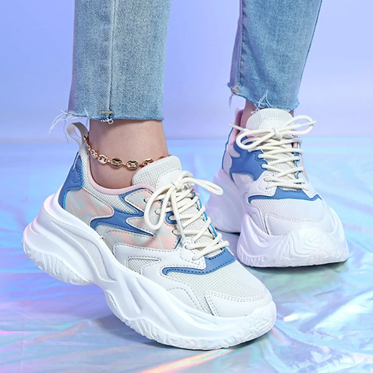 White Sneakers for Women Comfortable Black Chunky Sneakers for Women 2023 Nurse Shoes for Women Comfortable White Lace Up Wedges Sneakers for Women Zapatillas OrtopéDicas Para Mujer De Vestir