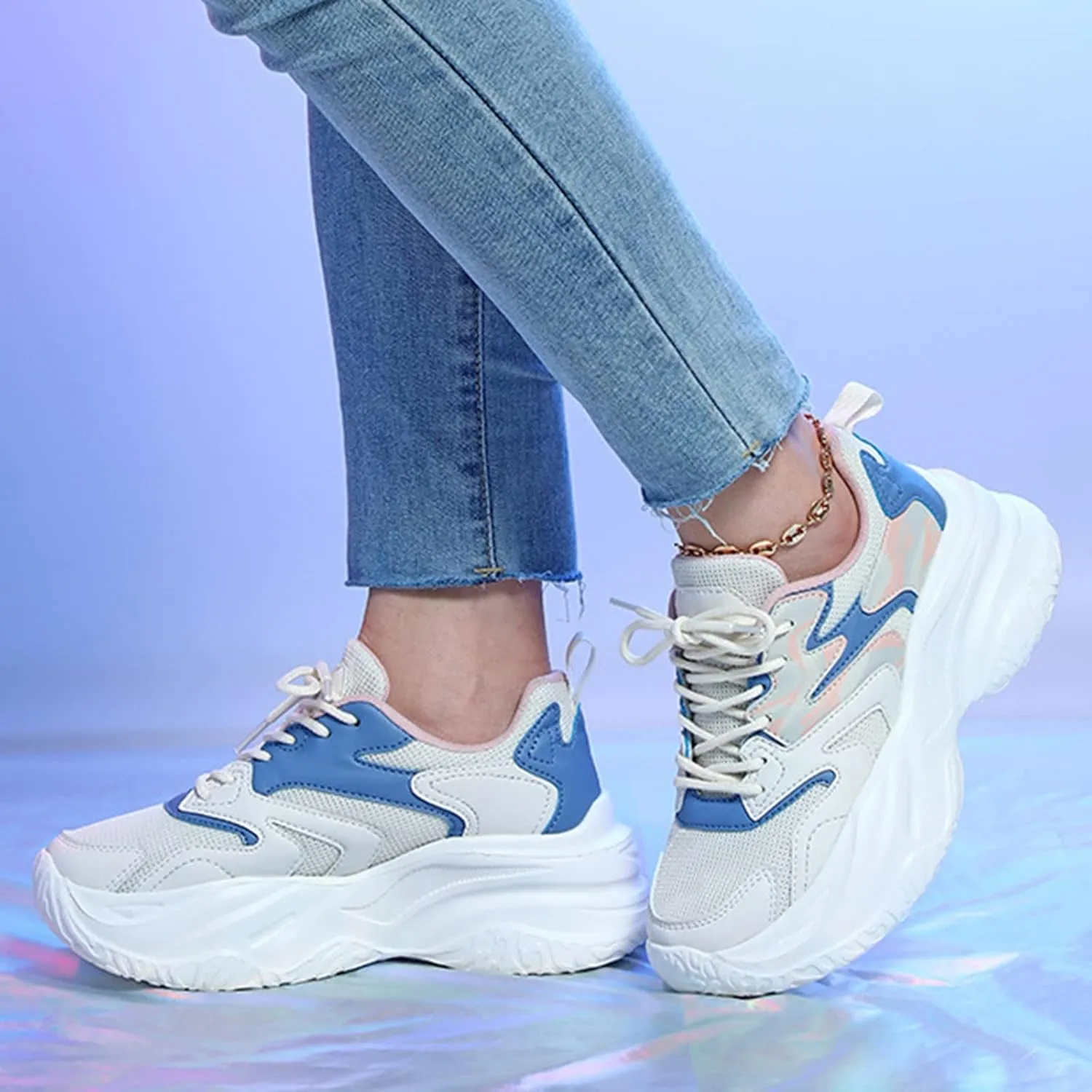 White Sneakers for Women Comfortable Black Chunky Sneakers for Women 2023 Nurse Shoes for Women Comfortable White Lace Up Wedges Sneakers for Women Zapatillas OrtopéDicas Para Mujer De Vestir