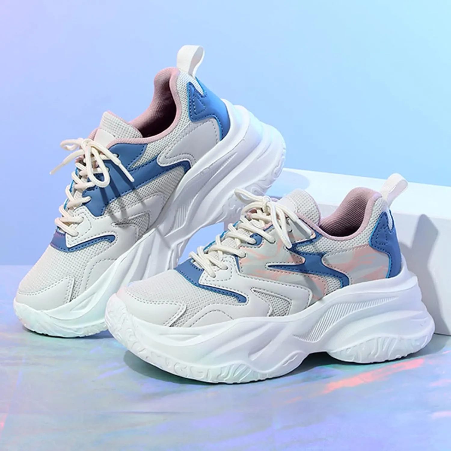 White Sneakers for Women Comfortable Black Chunky Sneakers for Women 2023 Nurse Shoes for Women Comfortable White Lace Up Wedges Sneakers for Women Zapatillas OrtopéDicas Para Mujer De Vestir