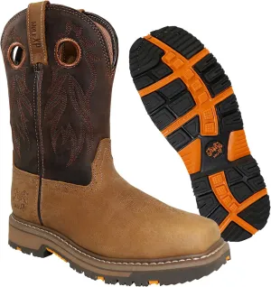 Wolf Leather Work Boots for Men - Slip Resistant, Insulated, Construction Mens Work Boots - Composite Toe