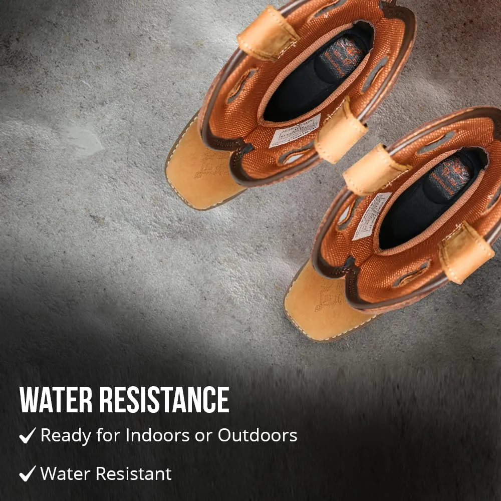 Wolf Leather Work Boots for Men - Slip Resistant, Insulated, Construction Mens Work Boots - Composite Toe