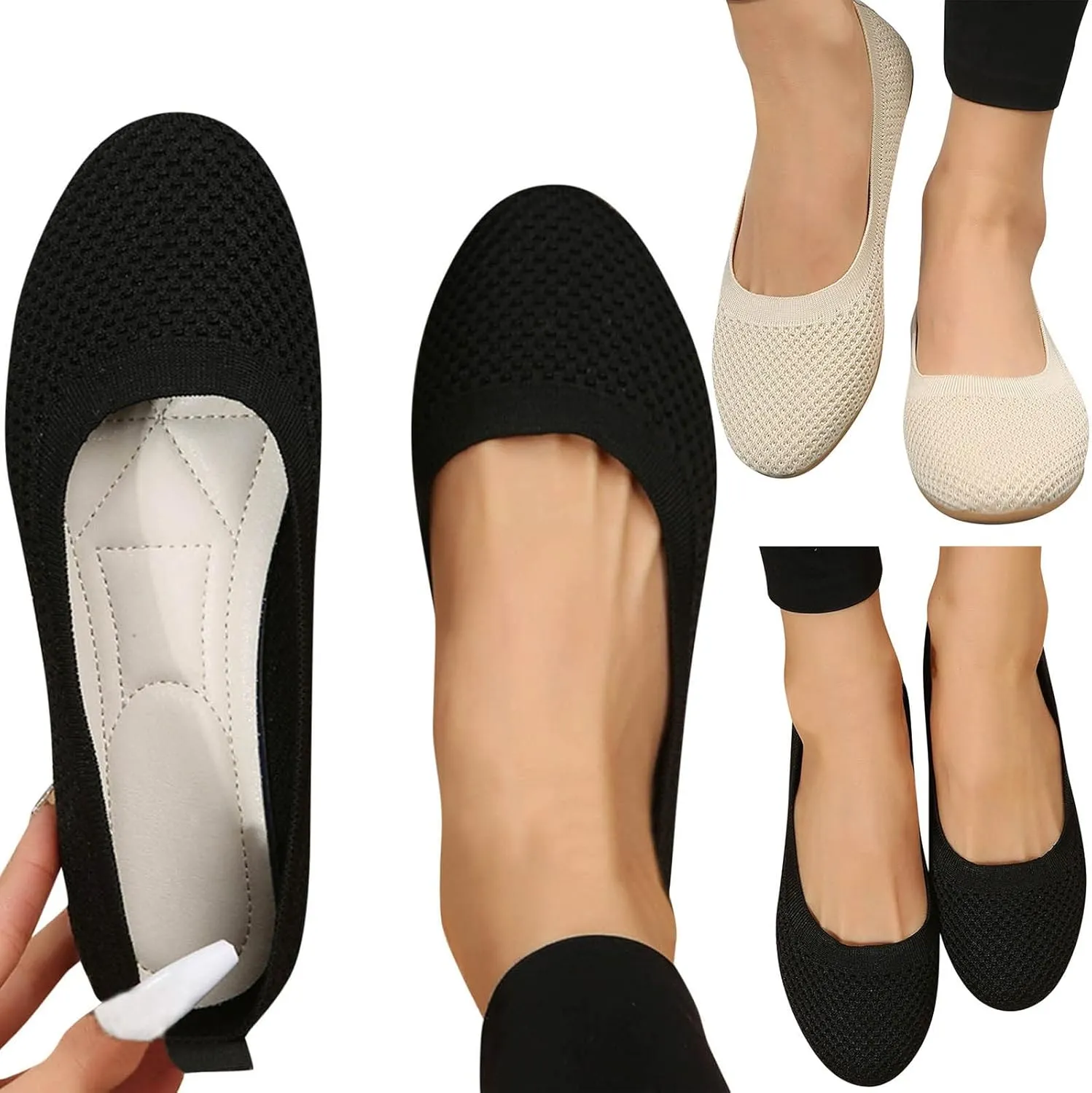 Women Slip-On Loafers Work Shoes Comfort Walking Shoes Women's Comfort Penny Loafers with Arch Support