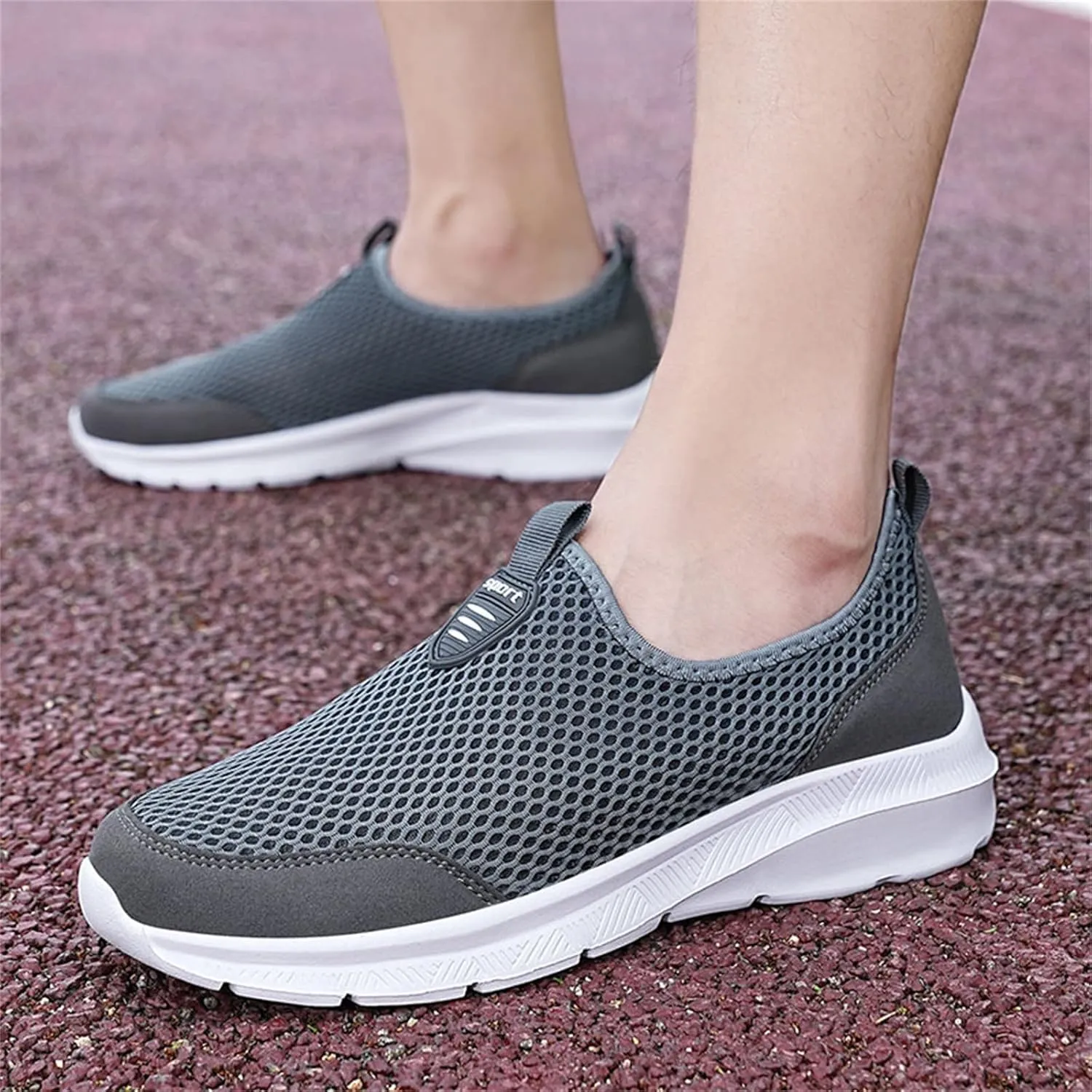 Women's Athletic Walking Shoes Slip On Casual Mesh Mens Running Shoes Arch Support Casual Work Shoes Black Platform Sneaker Black Tennis Shoe Casual Loafers