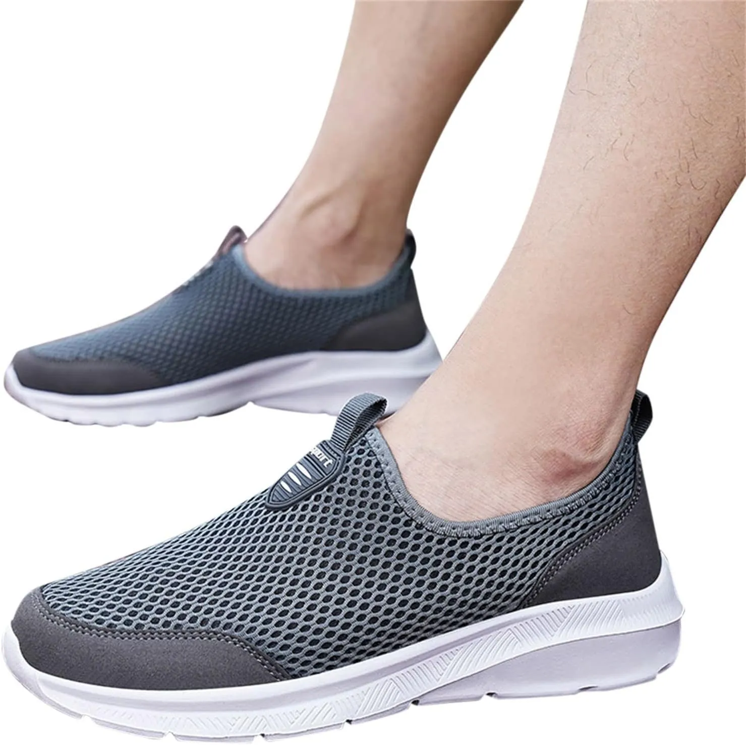 Women's Athletic Walking Shoes Slip On Casual Mesh Mens Running Shoes Arch Support Casual Work Shoes Black Platform Sneaker Black Tennis Shoe Casual Loafers