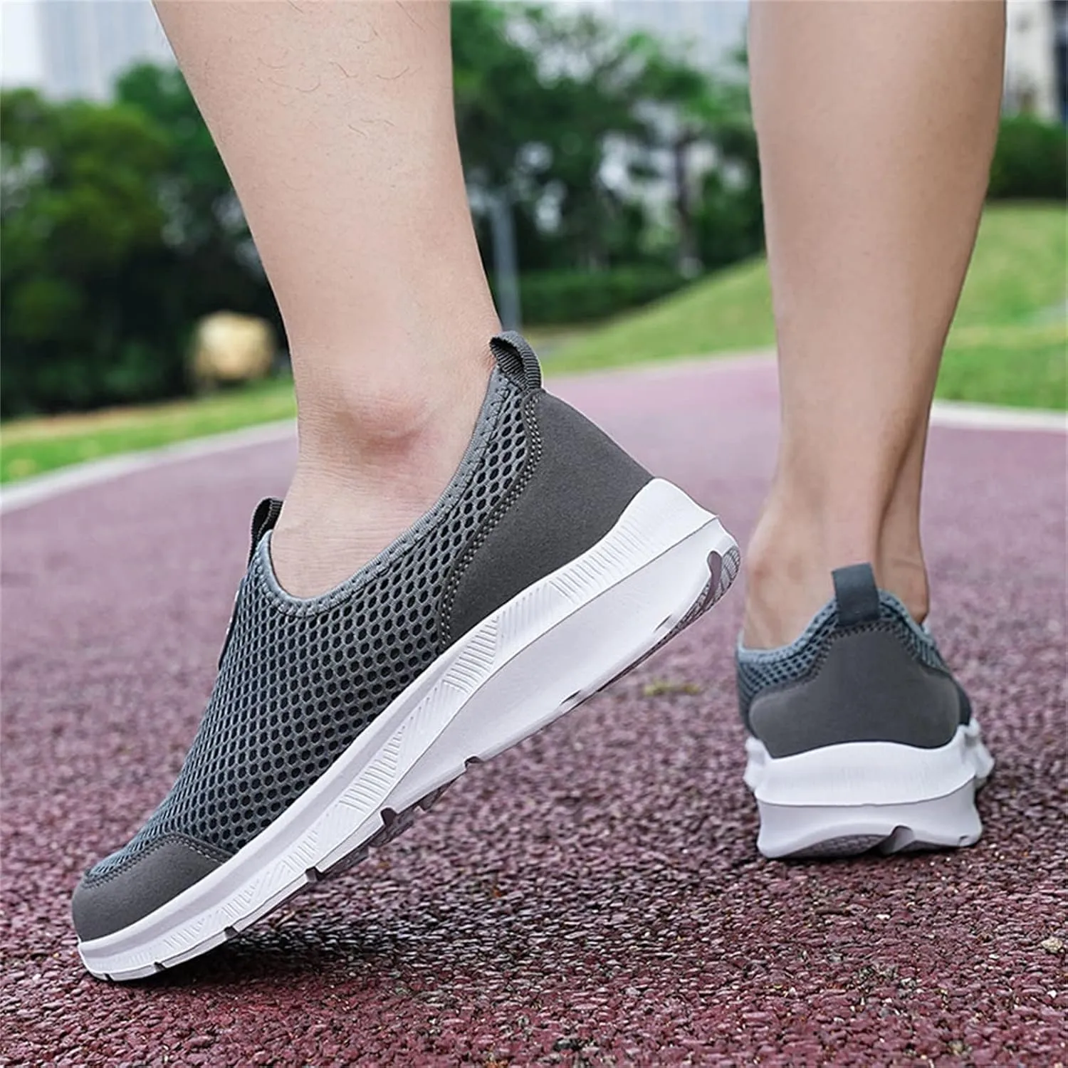 Women's Athletic Walking Shoes Slip On Casual Mesh Mens Running Shoes Arch Support Casual Work Shoes Black Platform Sneaker Black Tennis Shoe Casual Loafers