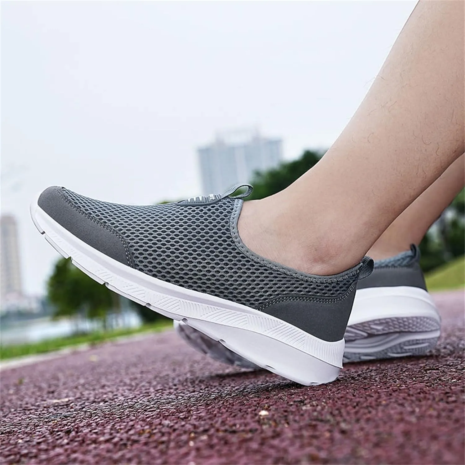 Women's Athletic Walking Shoes Slip On Casual Mesh Mens Running Shoes Arch Support Casual Work Shoes Black Platform Sneaker Black Tennis Shoe Casual Loafers
