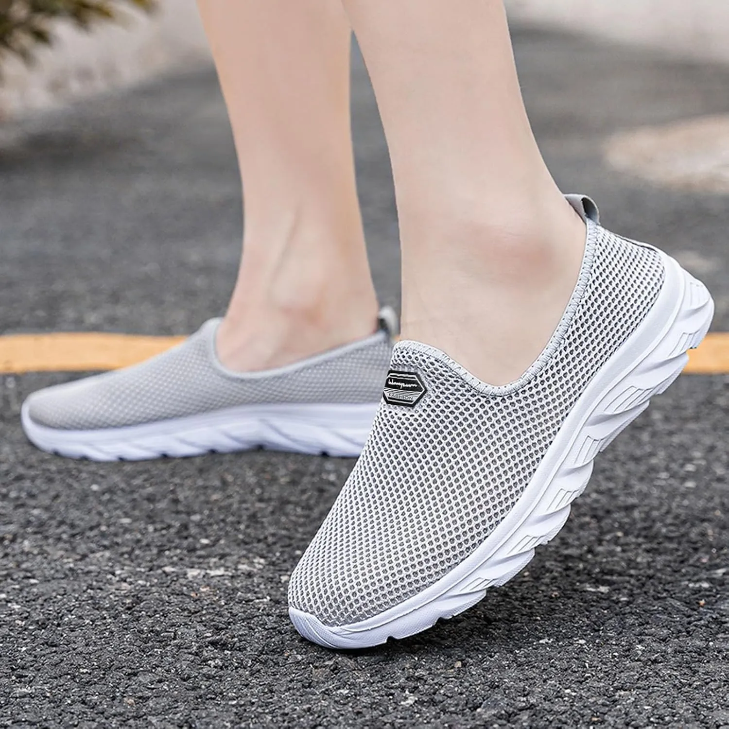 Women's Canvas Casual Shoes Dating Platform Slip-On High Top Sneakers Men's Road Running Shoes Loafer Platform Shoes for Women White Walking Sneakers for Women