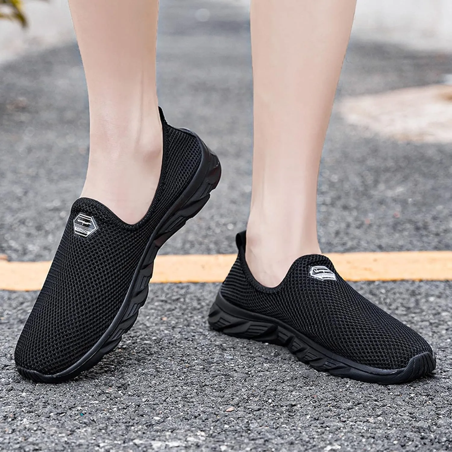 Women's Canvas Casual Shoes Dating Platform Slip-On High Top Sneakers Men's Road Running Shoes Loafer Platform Shoes for Women White Walking Sneakers for Women