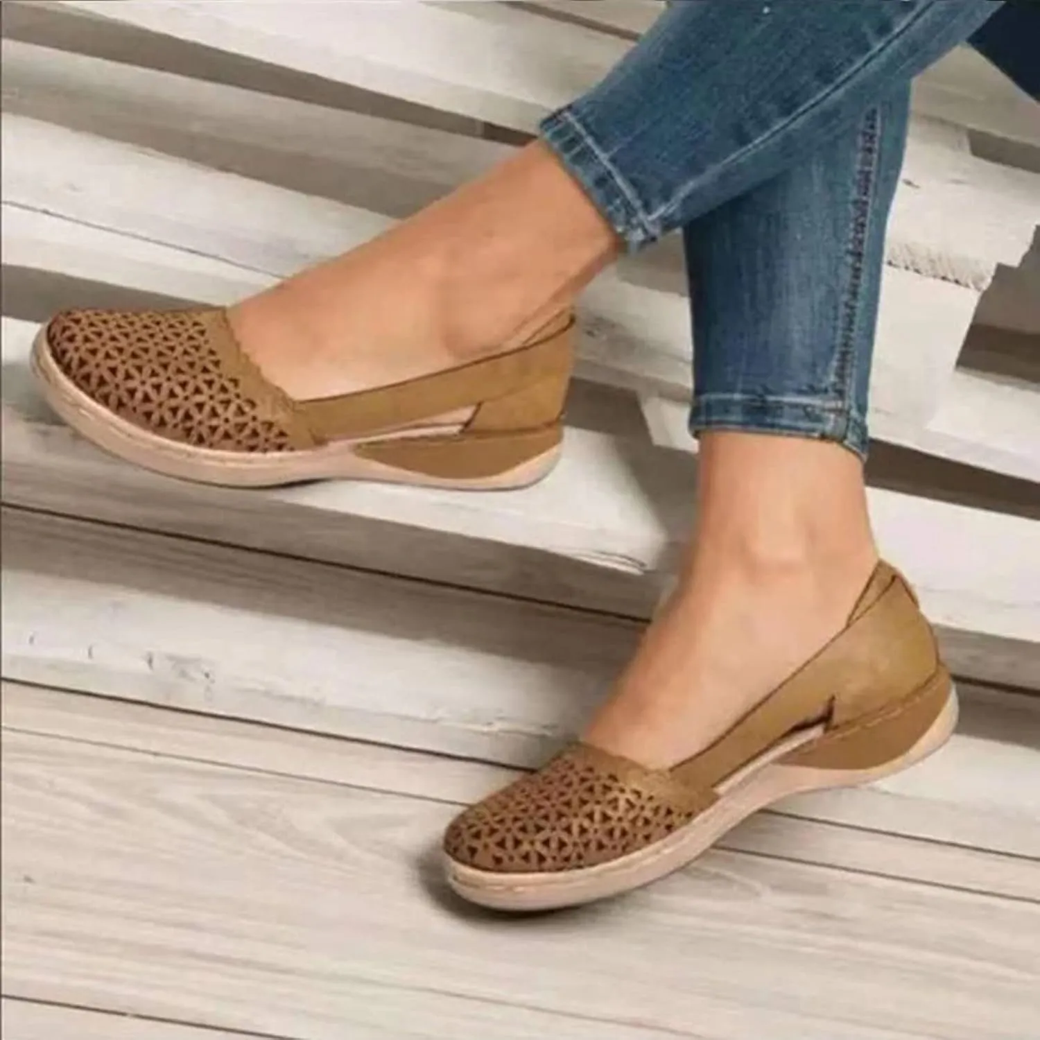 Womens Dressy Casual Walking Shoes Casual Boat Loafers Shoes for Women Women's Loafers Fashion Comfortable Flats