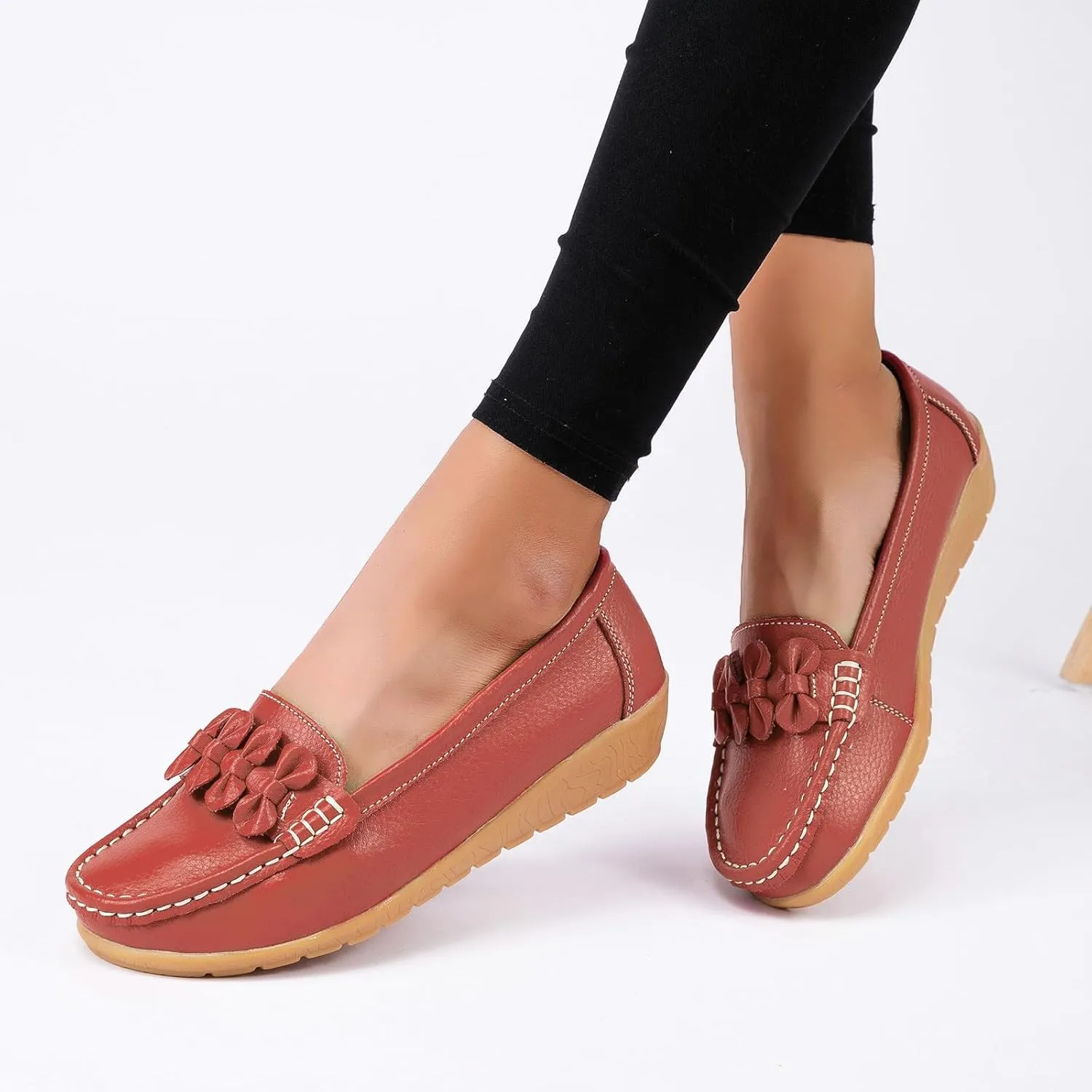 Womens Dressy Casual Walking Shoes Loafers Sneakers for Daily Walking Square Toe Comfortable Office Work Shoes